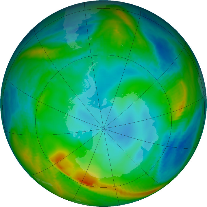 Antarctic ozone map for 31 May 1979